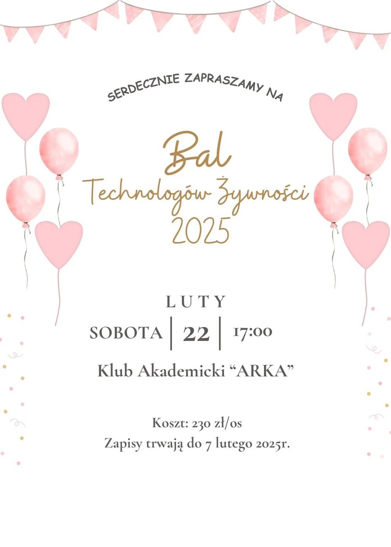 Bal Technologów Żywności -informacja